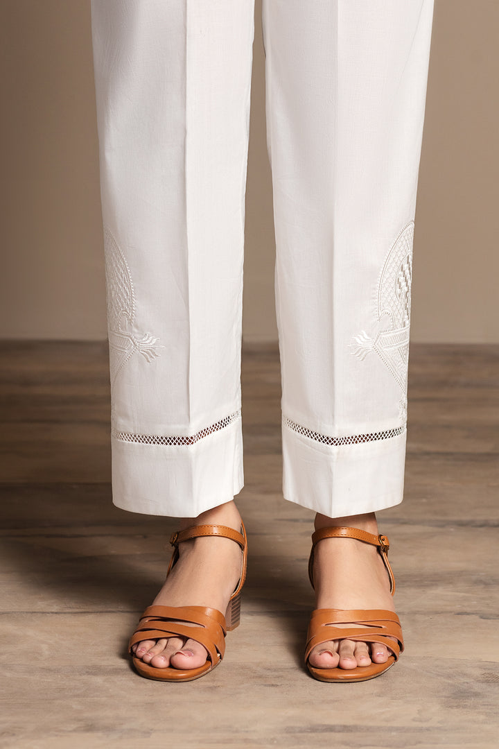 PS20- 61 Dyed Embroidered Stitched Cambric Trouser - Nishat Linen UAE