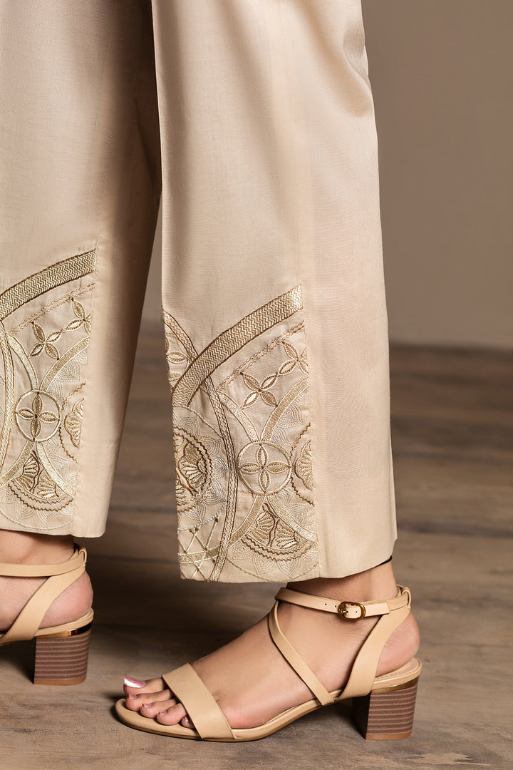 PS20-93 Dyed Embroidered Stitched Cambric Trouser - Nishat Linen UAE
